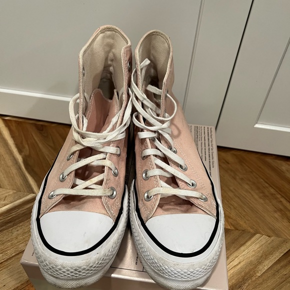 Converse high tops pink size 8 platform or thick soles - Picture 10 of 12